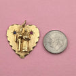 Bride and Groom Heart Engraved Pendant