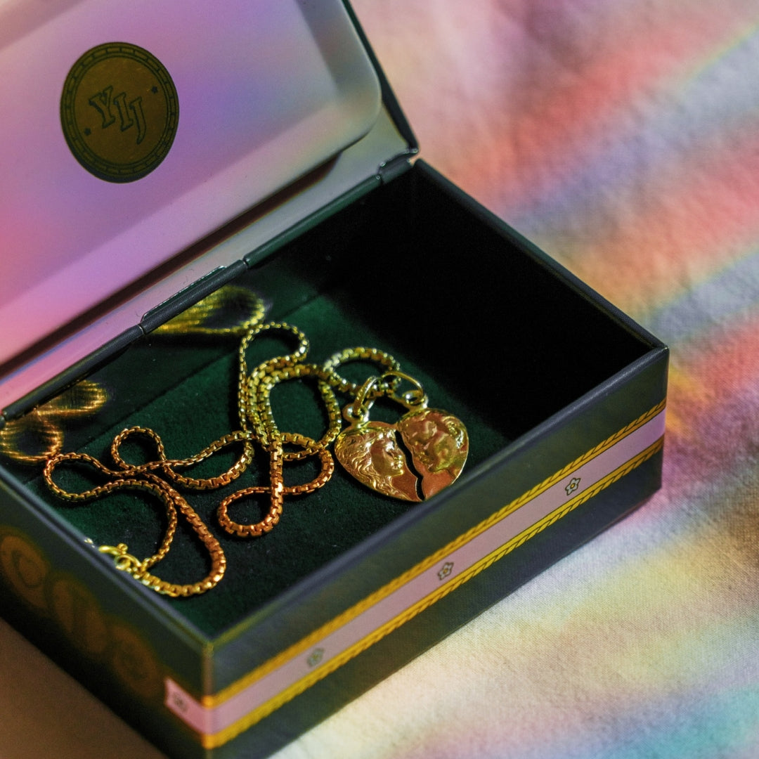 Man and Woman Breakable Heart Pendant