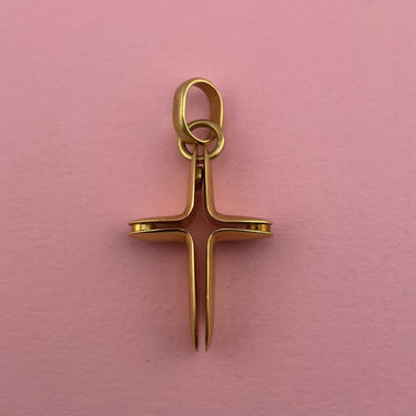 Modern Kinetic Cross Pendant