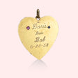 Bride and Groom Heart Engraved Pendant