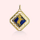 Aries Cut-Out Tablet with Blue Enamel by Unoaerre