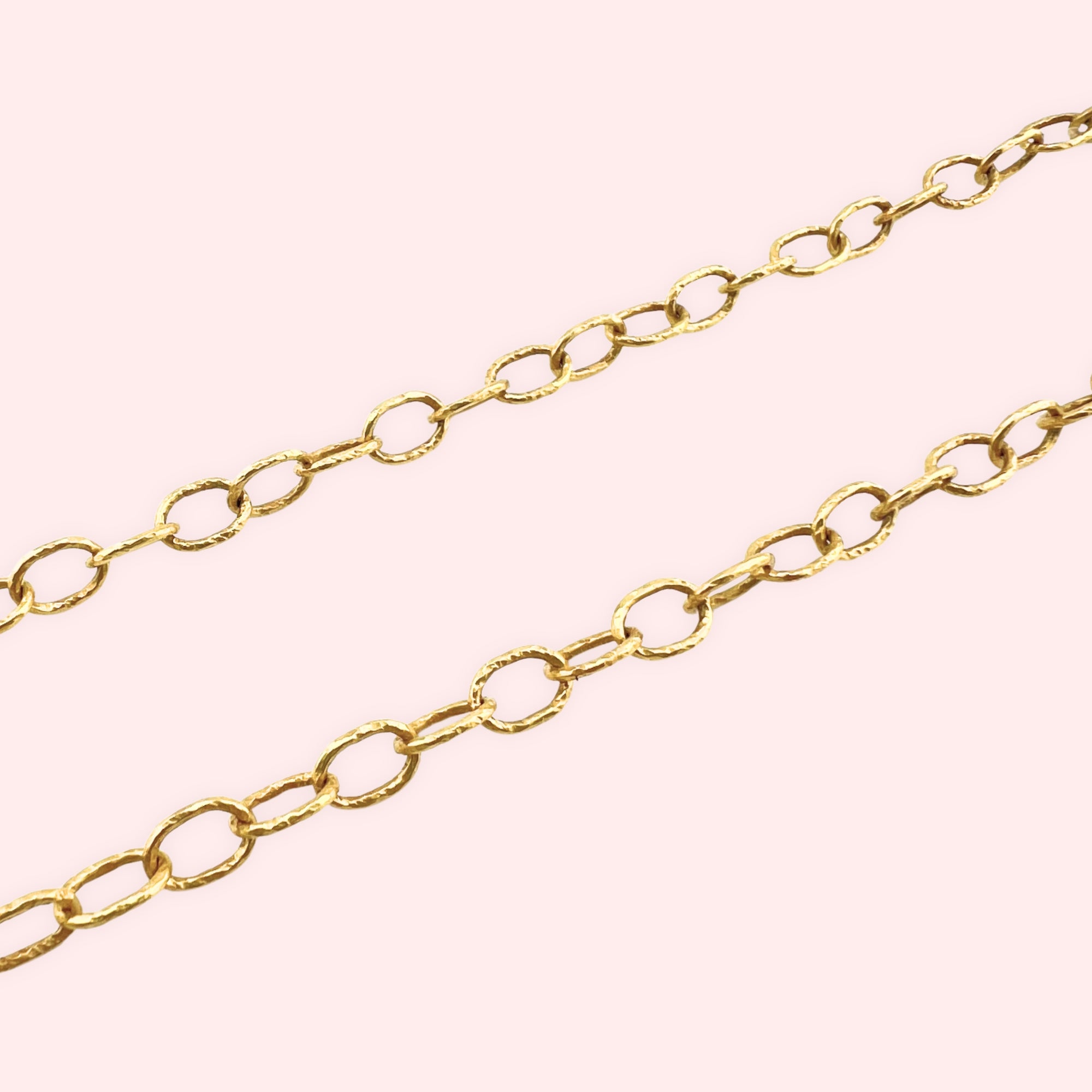 Hammered Oval Link Chain