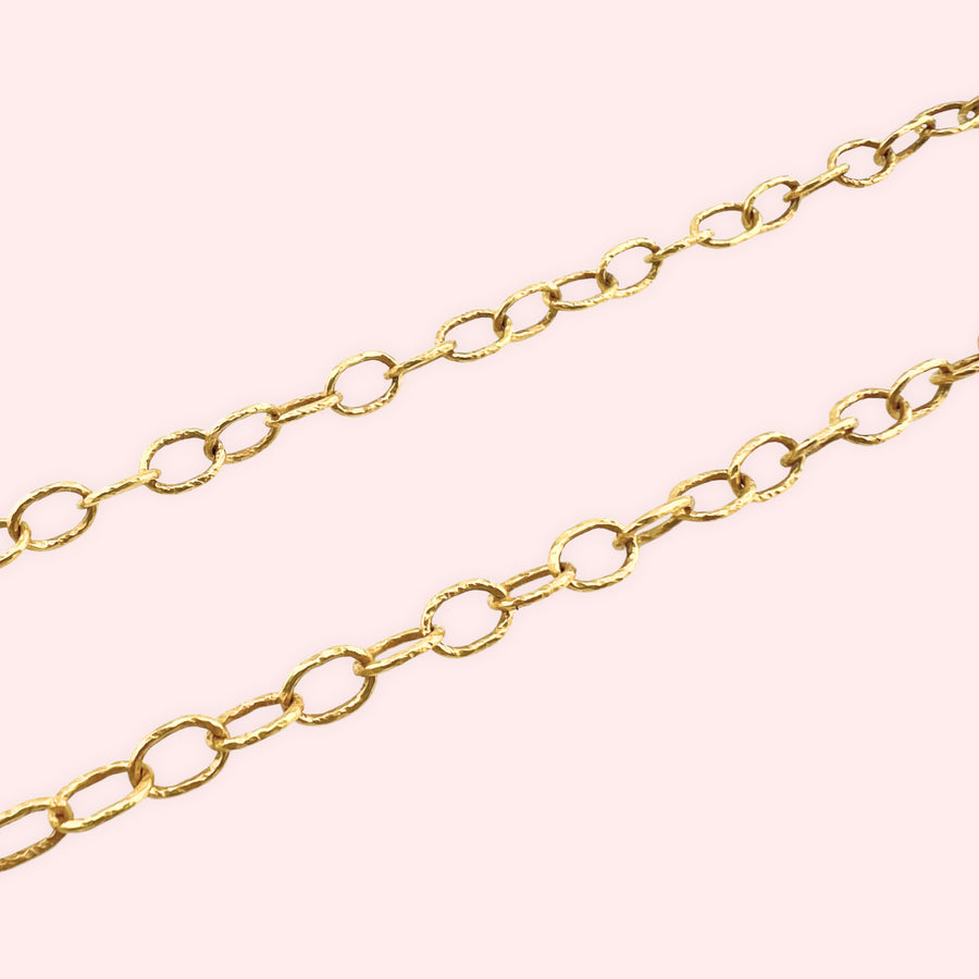 Hammered Oval Link Chain