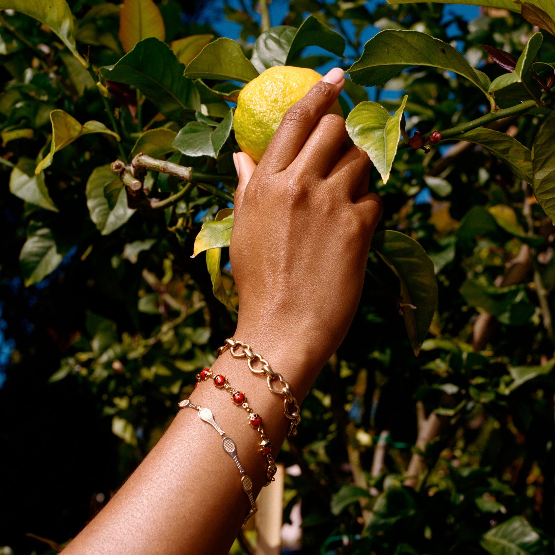 Ladybug Eternity Bracelet with Enamel