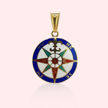 Enamel Compass Medallion