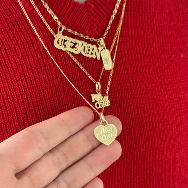 Diet Coke Double-Sided Heart Charm