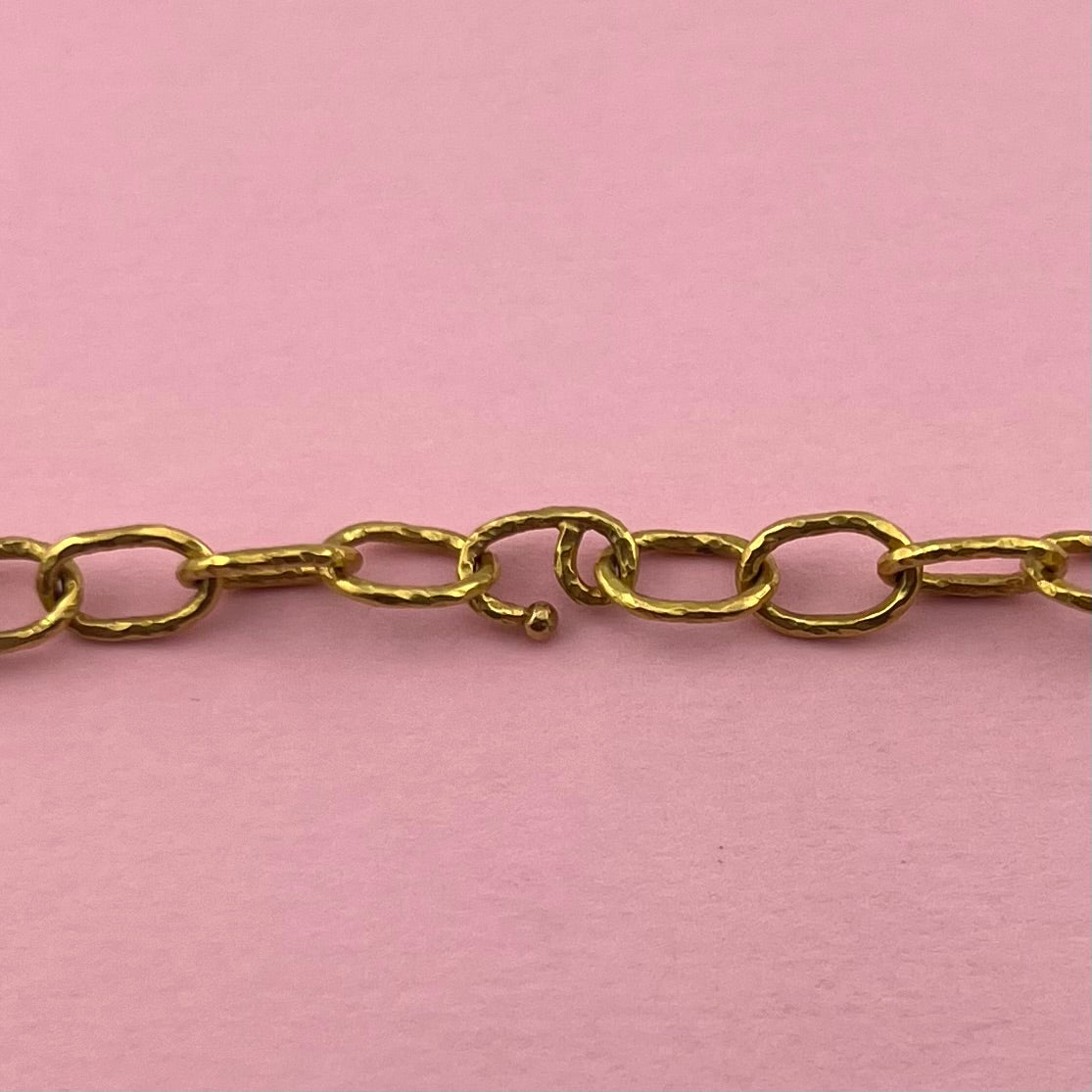 Hammered Oval Link Chain