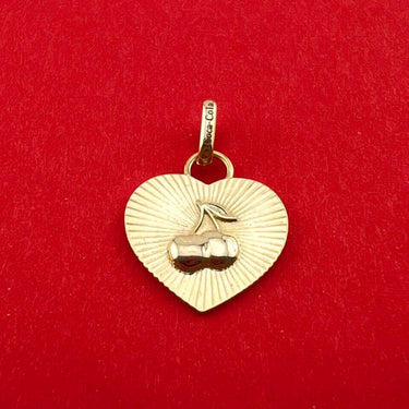 Cherry Coke Double-Sided Heart Charm