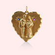 Bride and Groom Heart Engraved Pendant