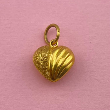 21k Puffy Heart Pendant