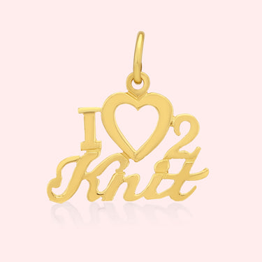 'I Love To Knit' Charm