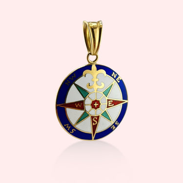 Enamel Compass Medallion