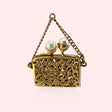 Hinged Purse Pendant with Pearls