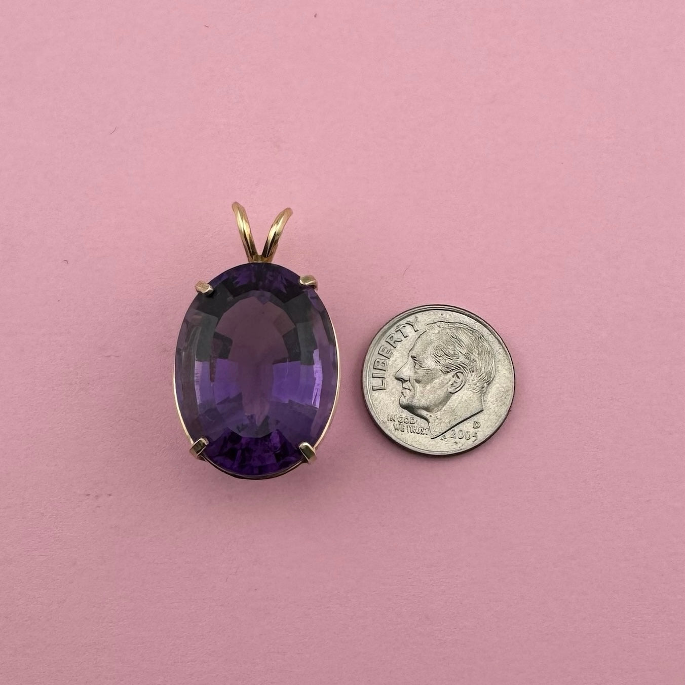 Geometric Fancy Cut Amethyst Pendant