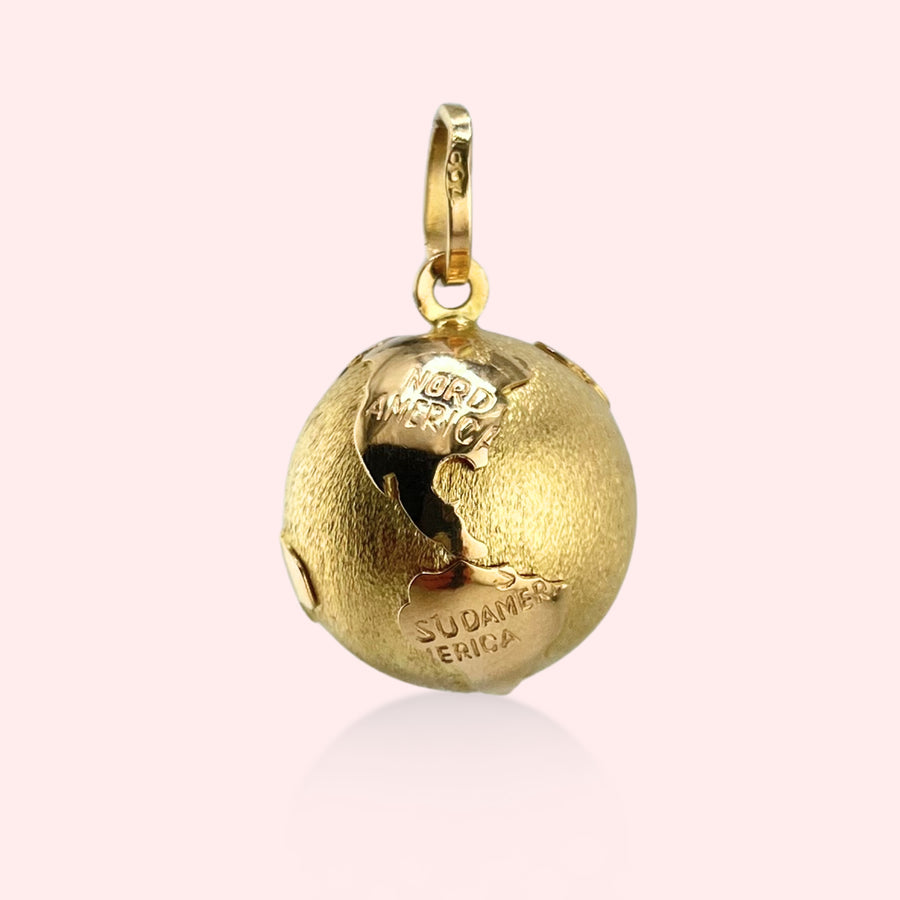 Engraved Globe Pendant
