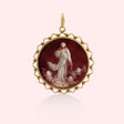 1932 Mother Mary Medallion with Enamel and Shell