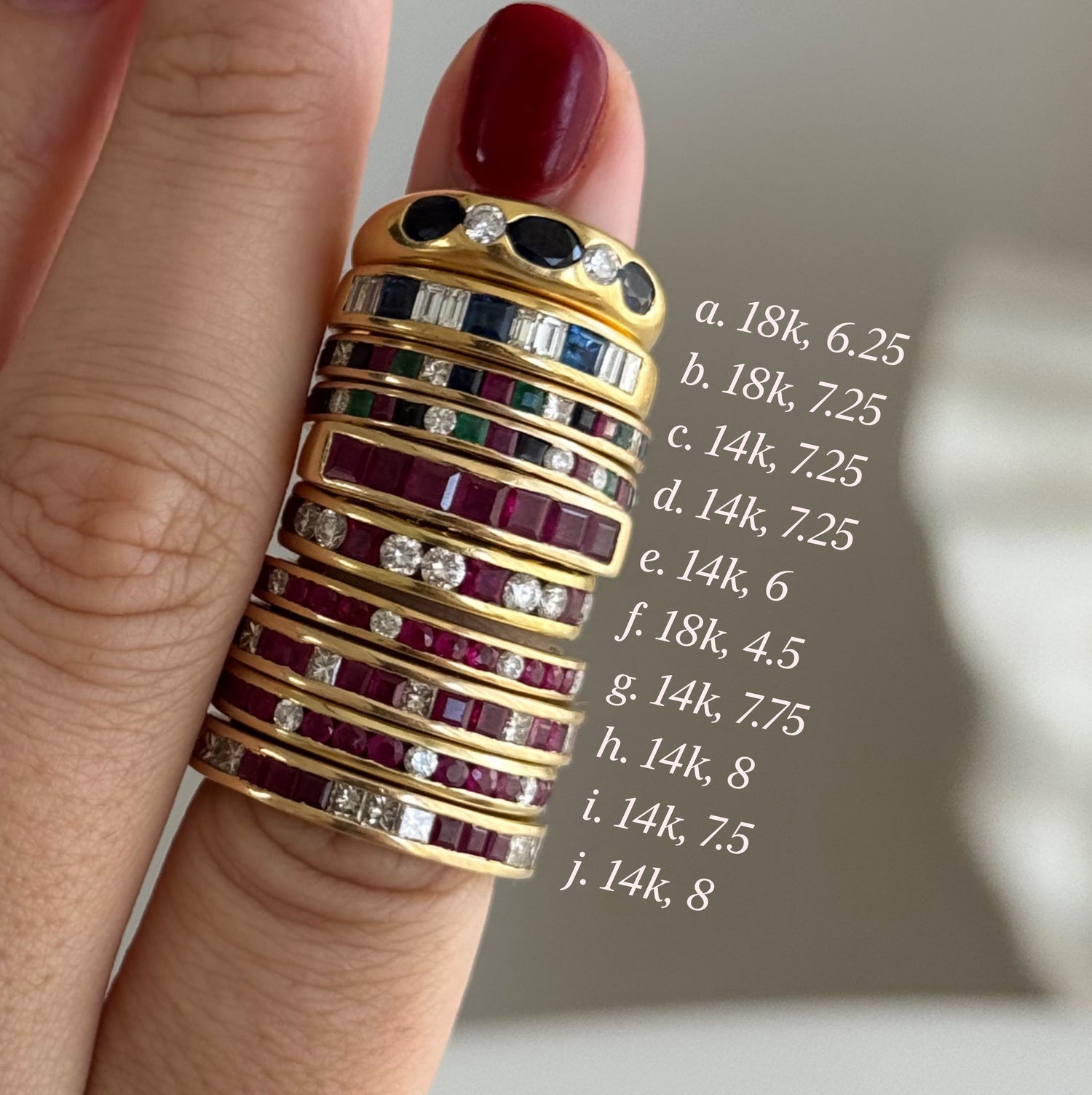 Gemstone Stacking Bands