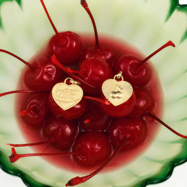 Cherry Coke Double-Sided Heart Charm