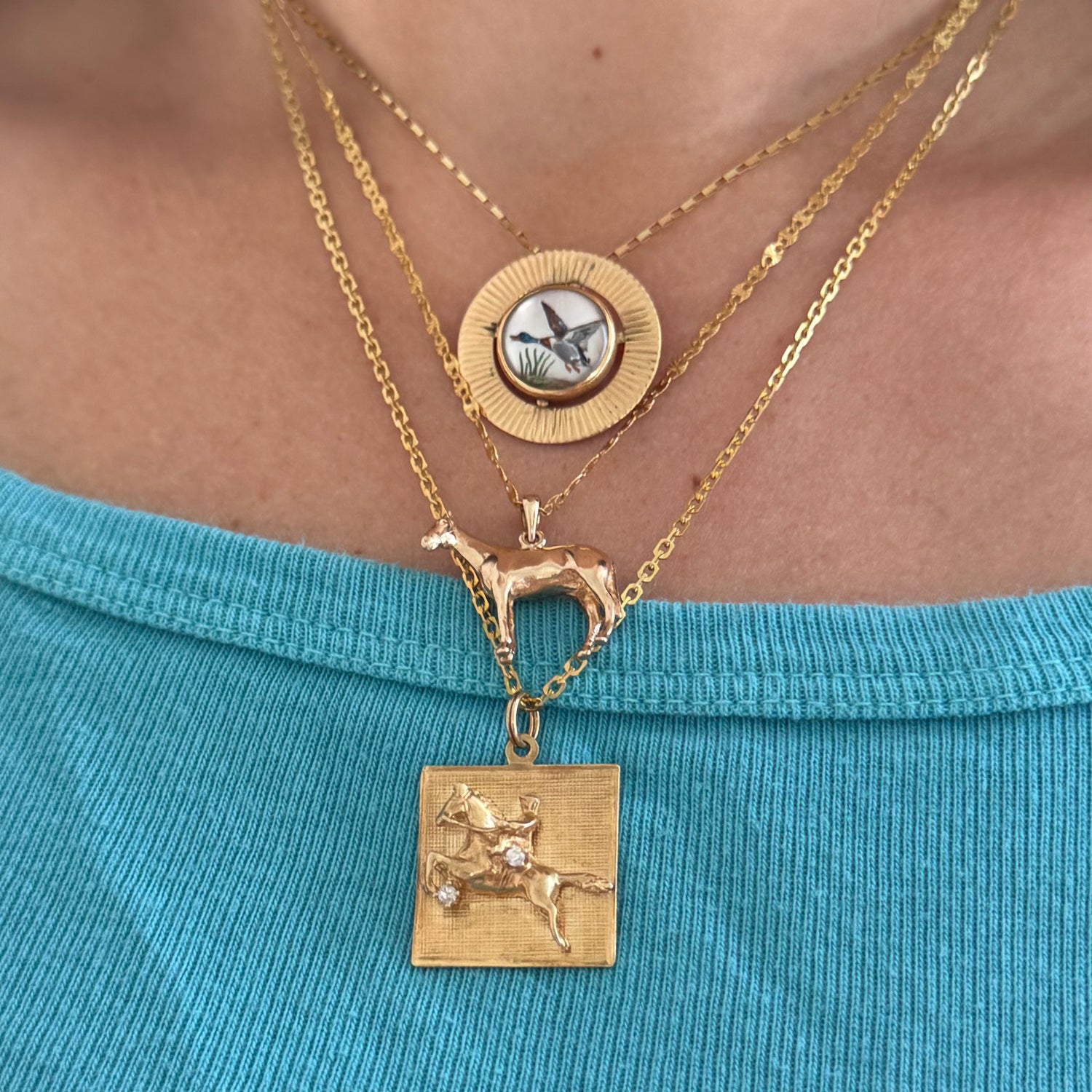 Essex Crystal Duck Pin and Pendant