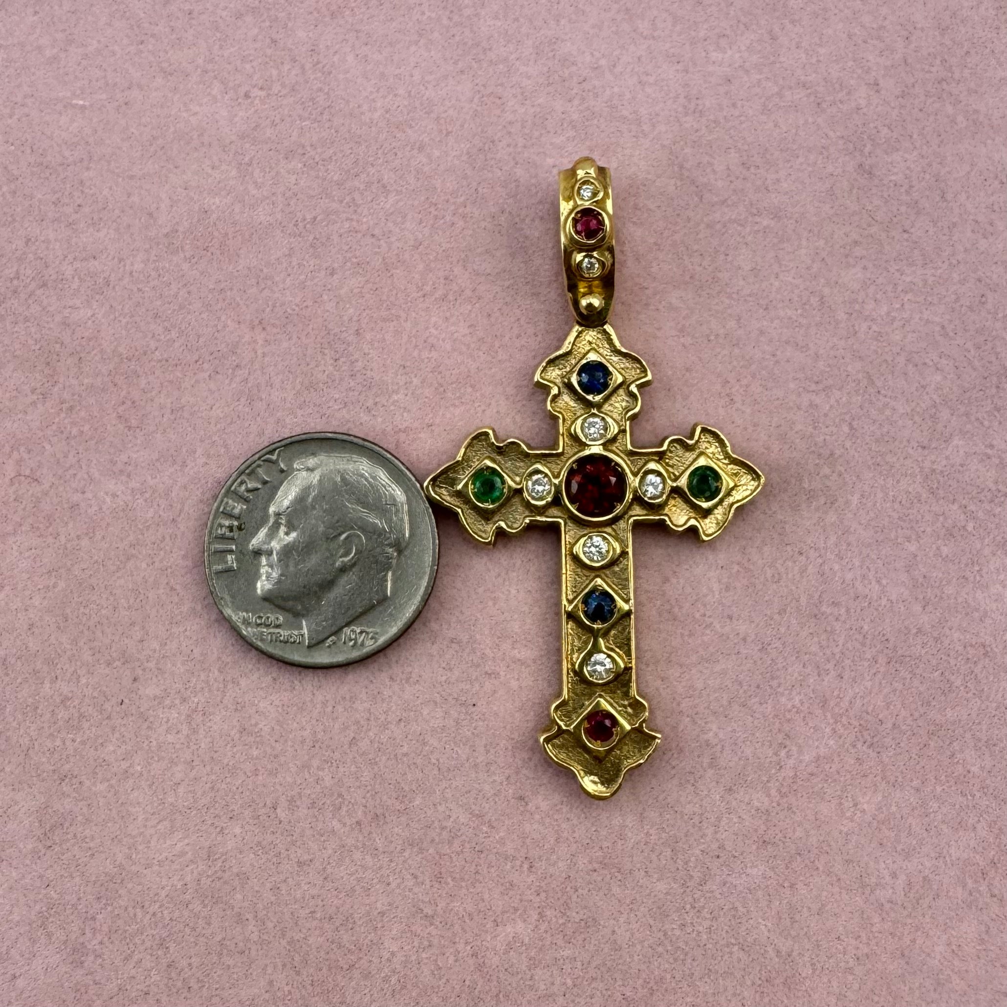 Ornate Gemstone Cross