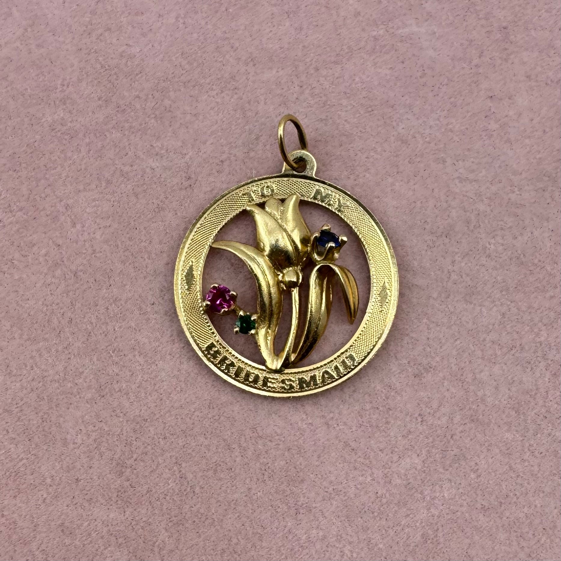 'To My Bridesmaid' Tulip Medallion