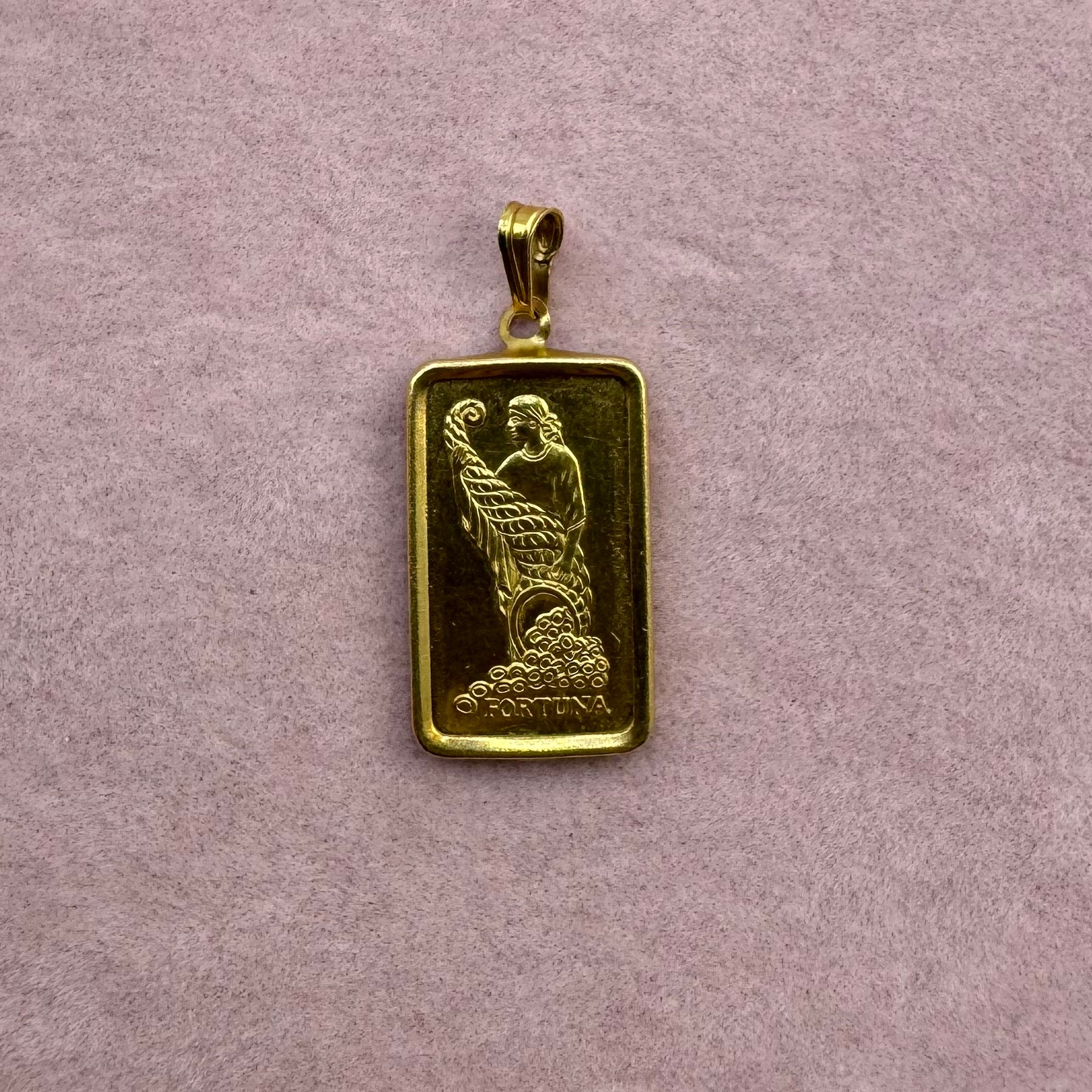 Fortuna Iran 18k Gold Bar with Rose