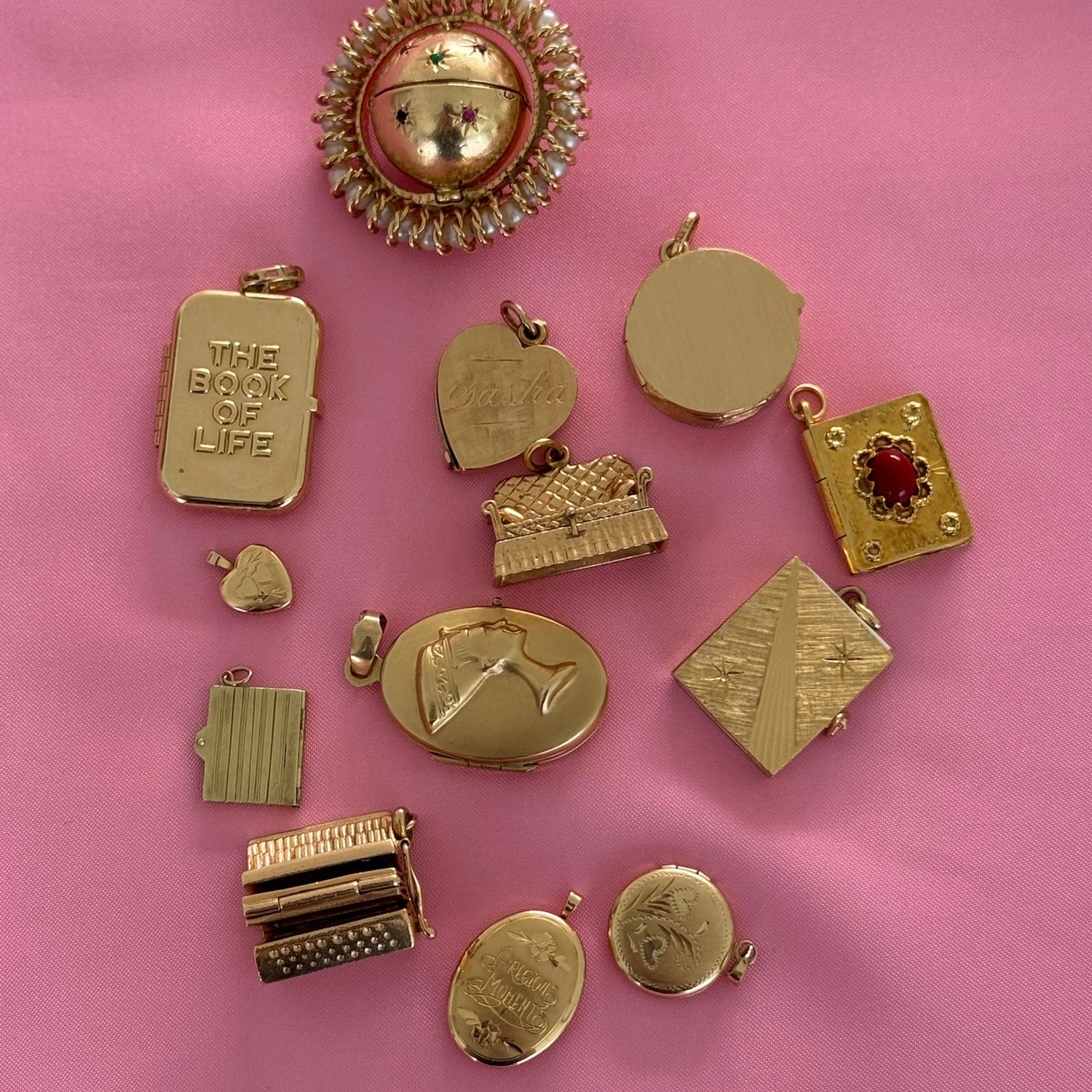 Italian Coral Book Locket