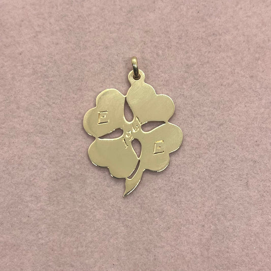 Four Leaf Clover Pendant with 1961 Engraving