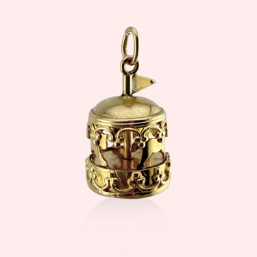 Ornate Spinning Carousel Charm