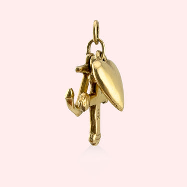 Faith, Hope, & Charity Puffy Charm Cluster (14k)
