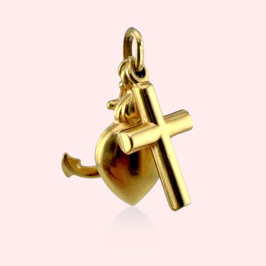Faith, Hope, & Charity Puffy Charm Cluster (18k)