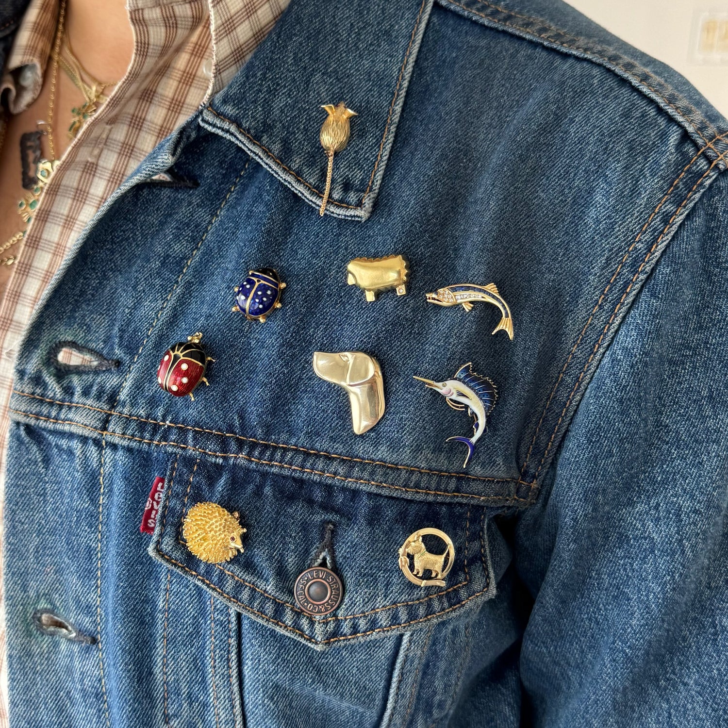 Modern Sheep Pin