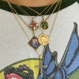 Blue Enamel Cross Charm