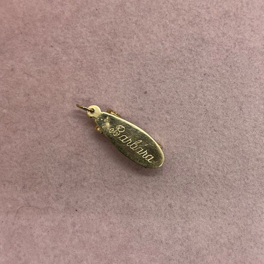 Skateboard Charm With Moving Wheels and Engraving