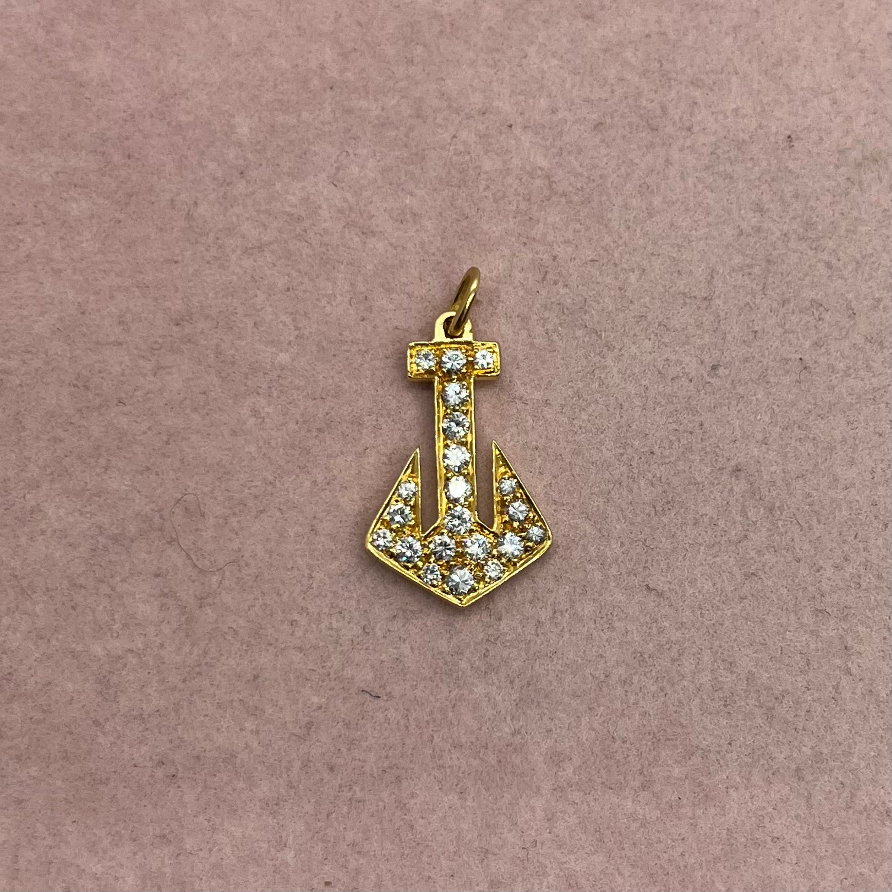 Diamond Anchor Pendant