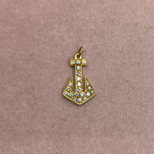 Diamond Anchor Pendant