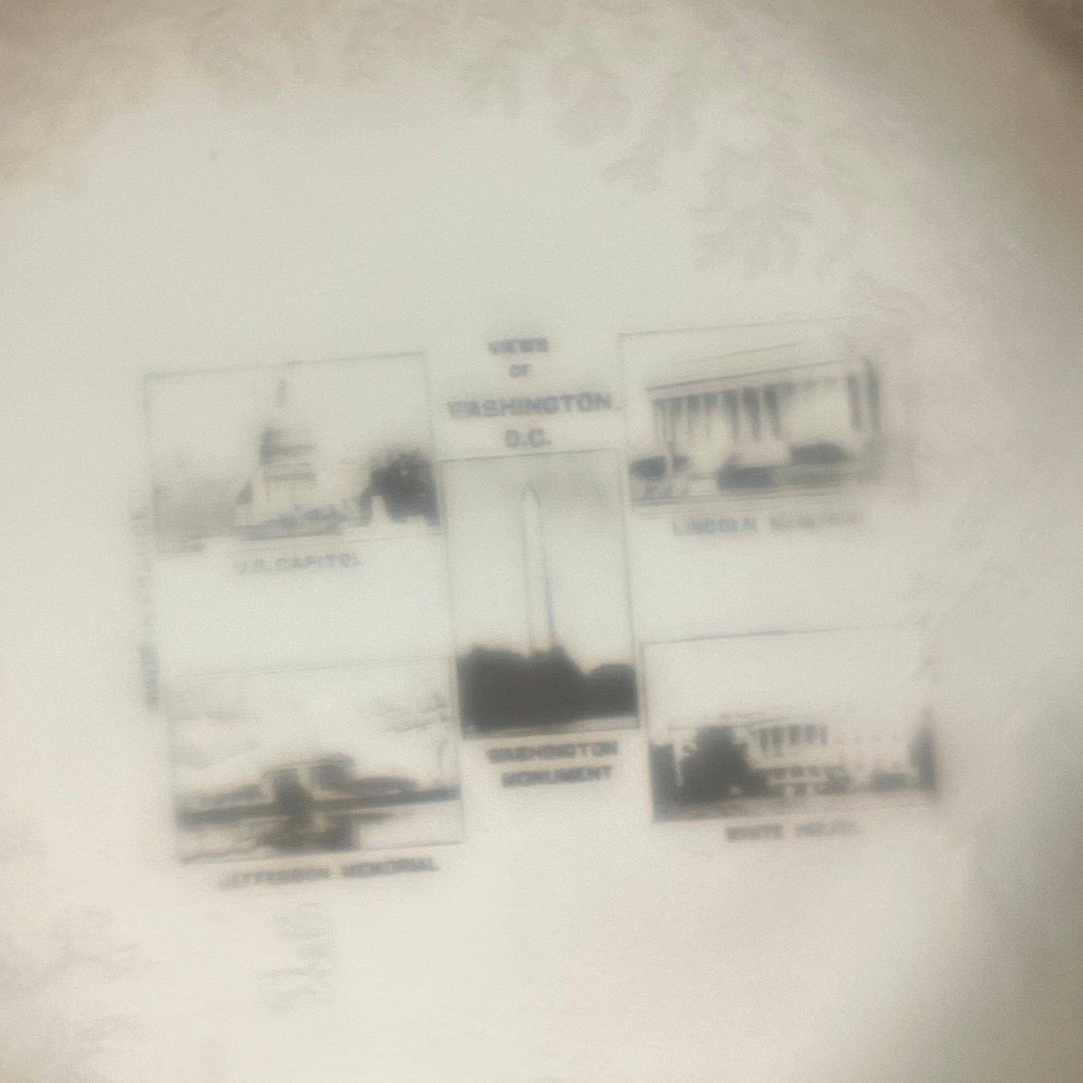 White House Pendant With Stanhope Lens and Microphotograph of DC Monuments