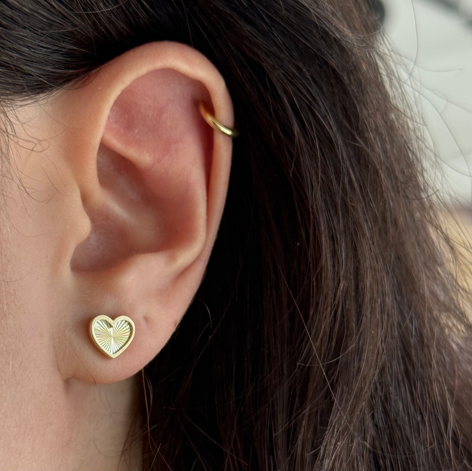 Rainbow Heart Stud Earrings