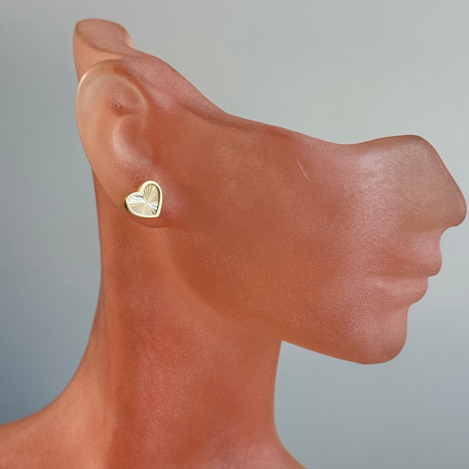 Rainbow Heart Stud Earrings
