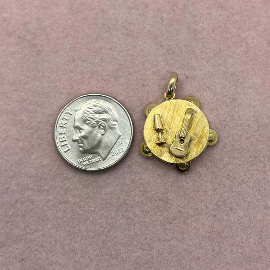 Tambourine Charm with Guitar