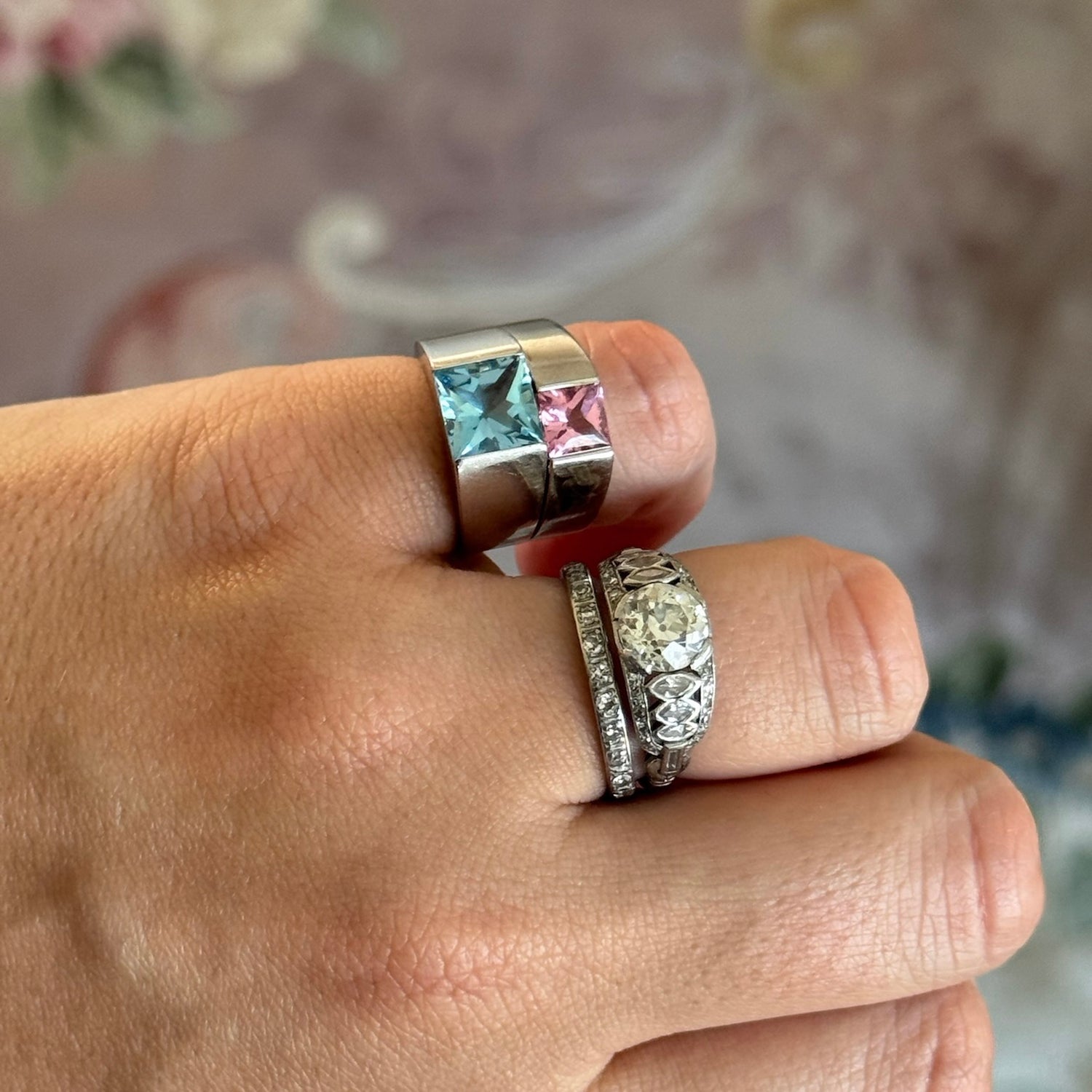 Small Tourmaline Cartier Tank Ring
