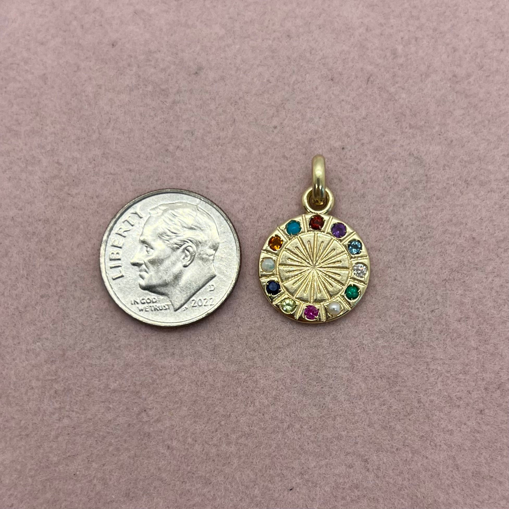 Birthstone Wheel Pendant (Pre-Order, Ships in 3-4 weeks)