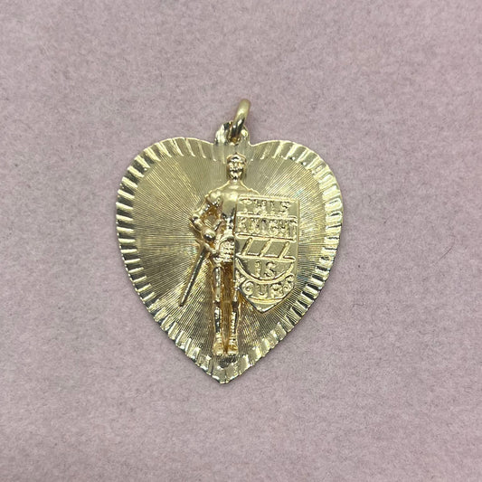 This Knight Is Yours Heart Medallion