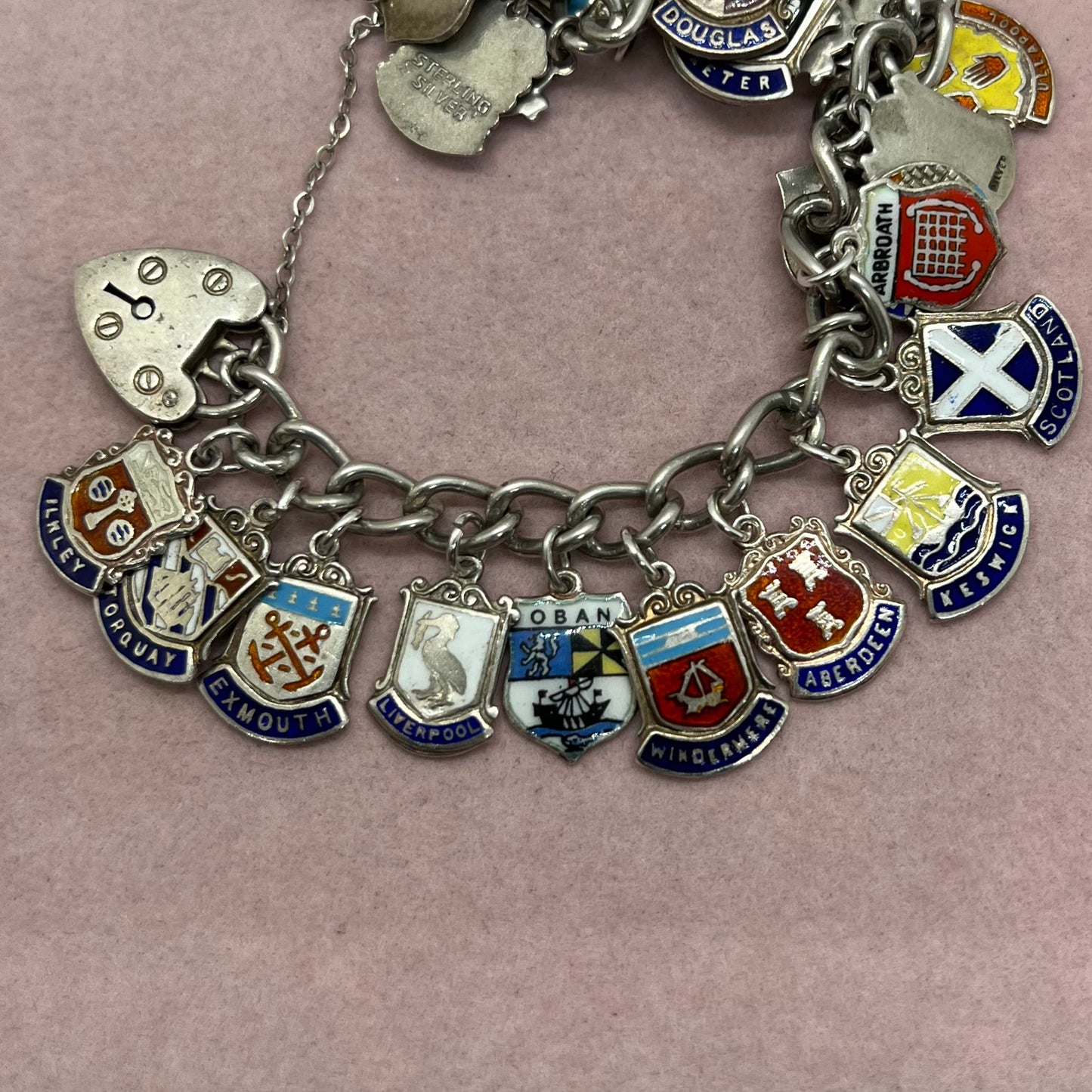 Silver Travel Charm Bracelet (Option 5- Scotland, Liverpool, London, etc.)