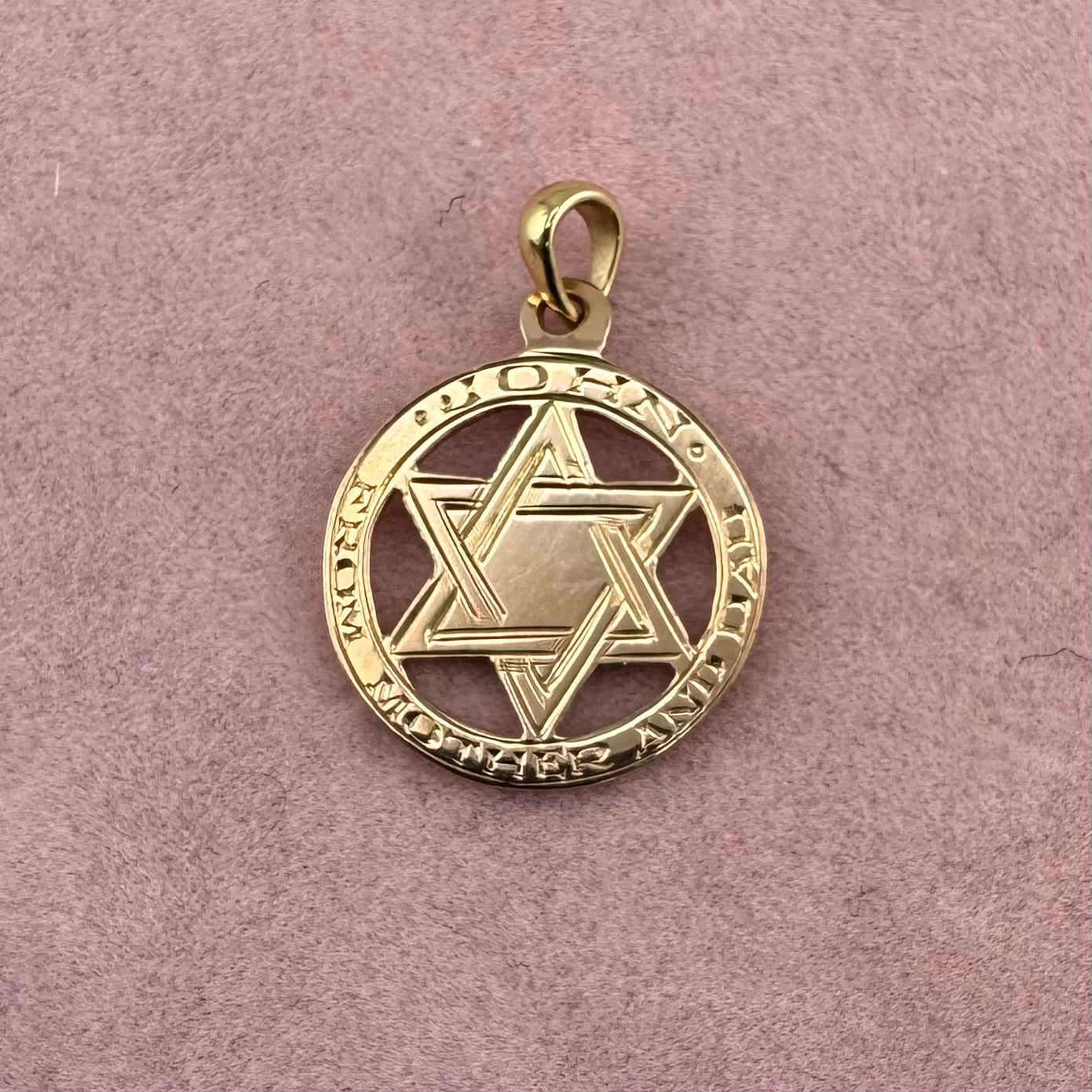 Star of David Medallion with Engraved Frame