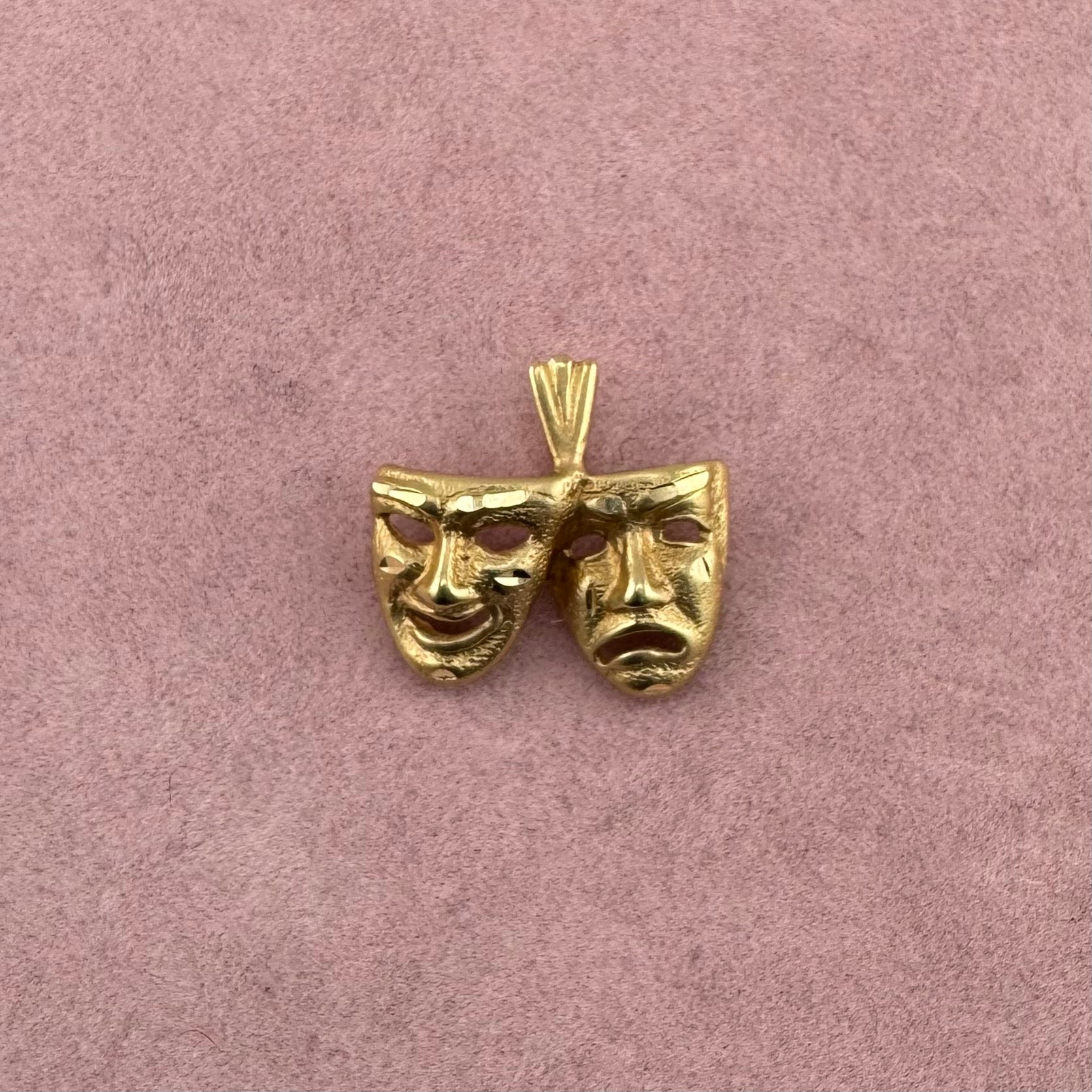 Comedy and Tragedy Mask Pendant