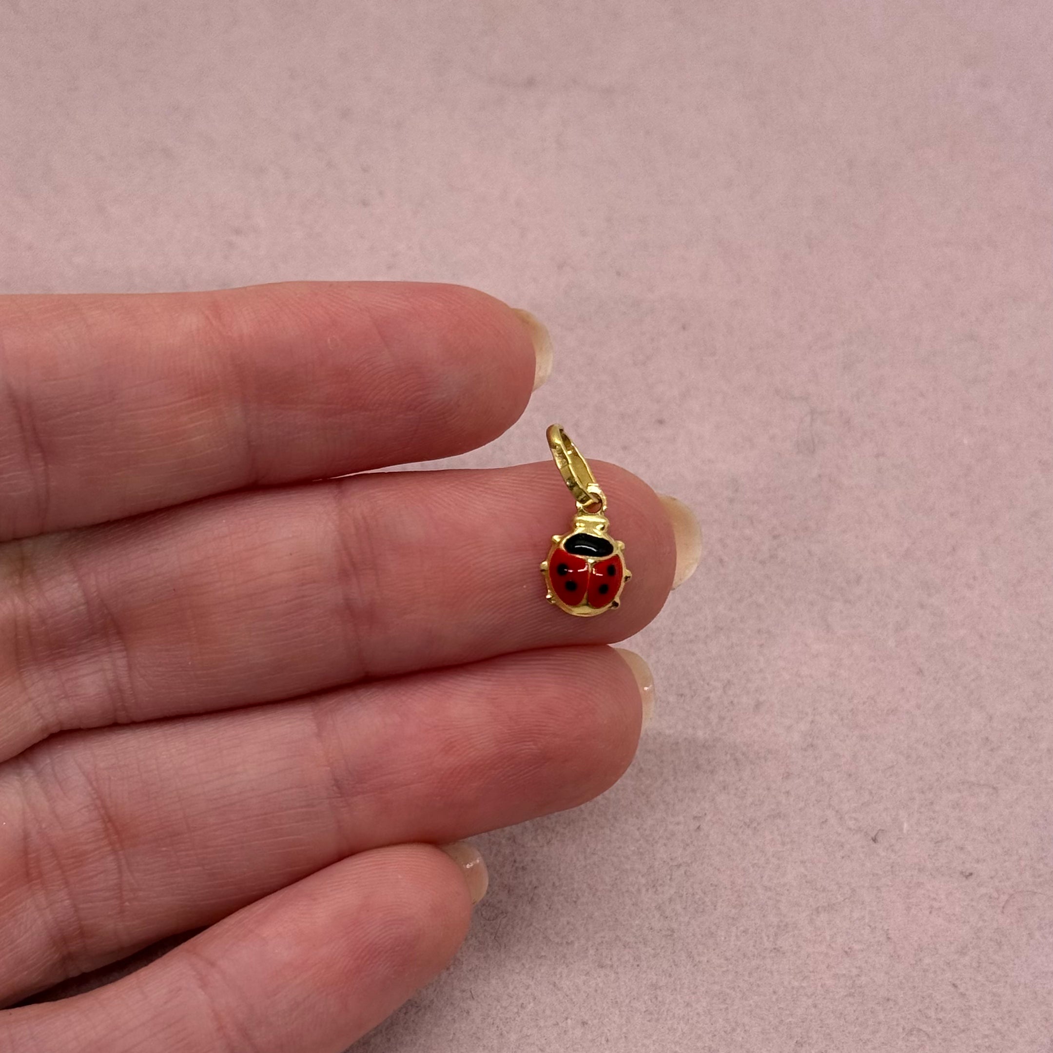 Baby Ladybug Charm with Enamel