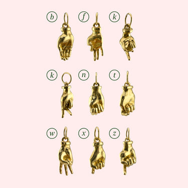 Sign Language Letter Charms