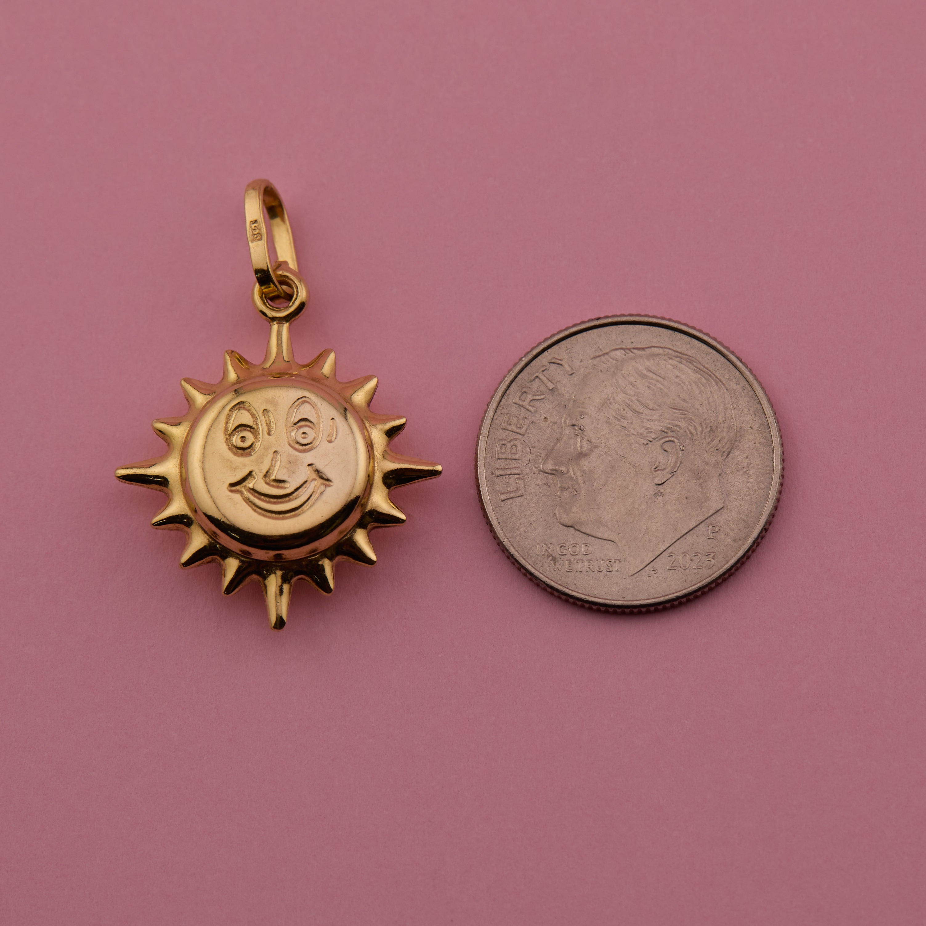 Smiling Sun Charm
