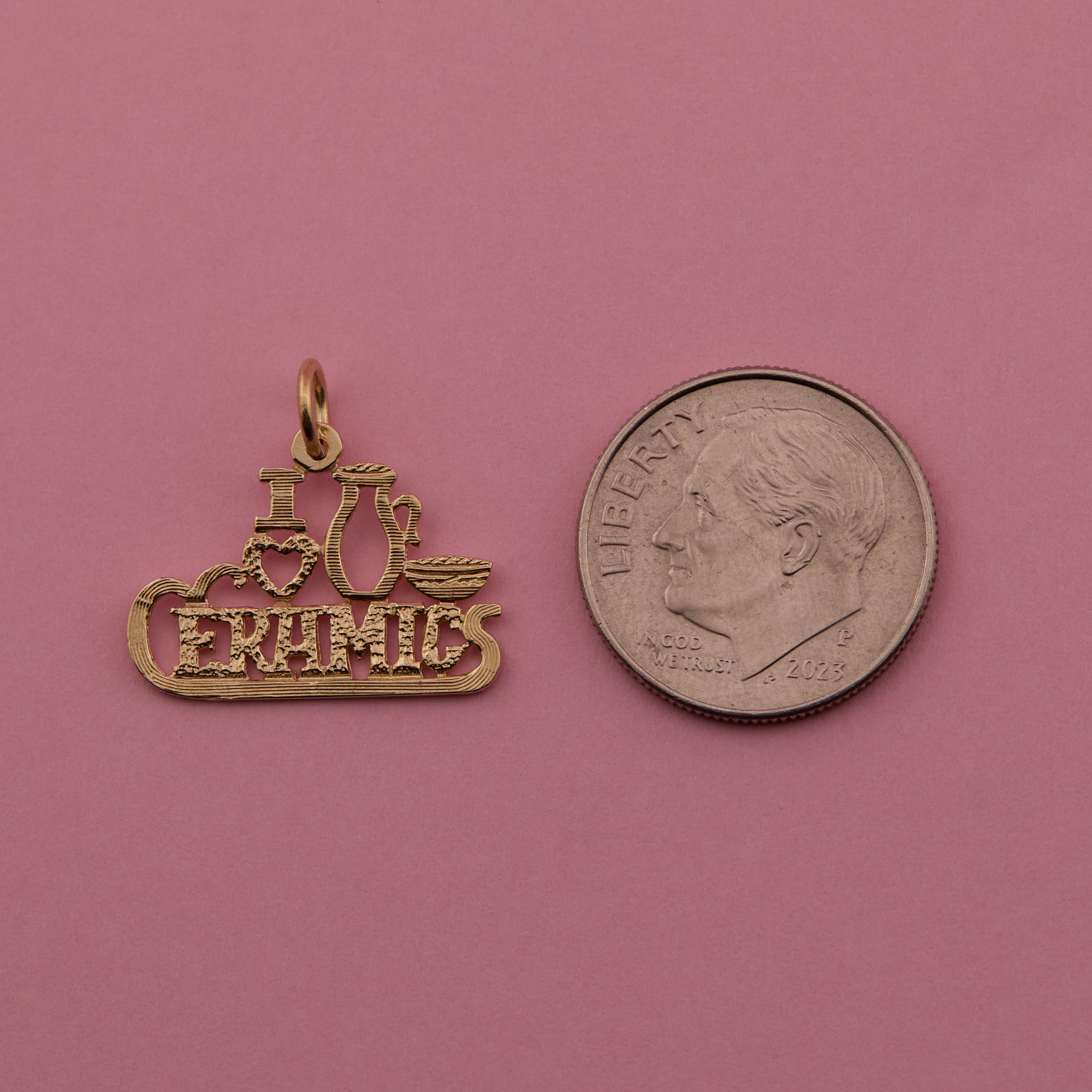 'I Love Ceramics' Charm